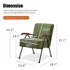 Corduroy Accent Chair,Modern Armchair With Metal Legs For Living Room,High Back Upholstered Chair For Home Office-Cuddlewood - 4 of 4