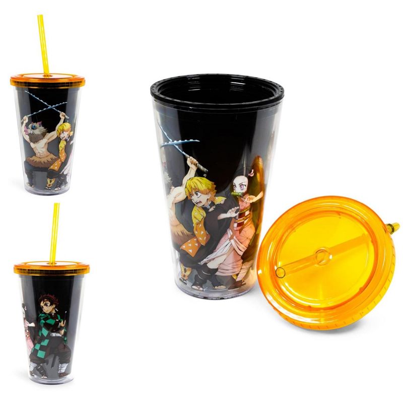 Surreal Entertainment Demon Slayer Acrylic Carnival Cup with Lid and Straw | Holds 16 Ounces, 2 of 7