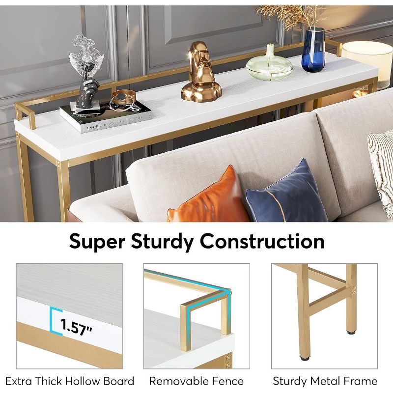 Tribesigns 70.9" Long Sofa Table, Narrow Entryway Console Table for Living Room, 5 of 7
