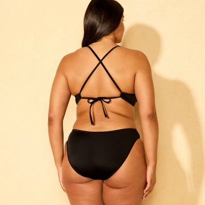 Shade & Shore Women's Full Coverage Hipster Bikini Bottom - Shade & Shore™ Black M — фото 5