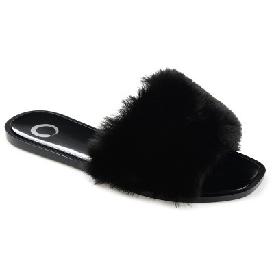 Journee Collection Women's Faux Fur Dusk Slide