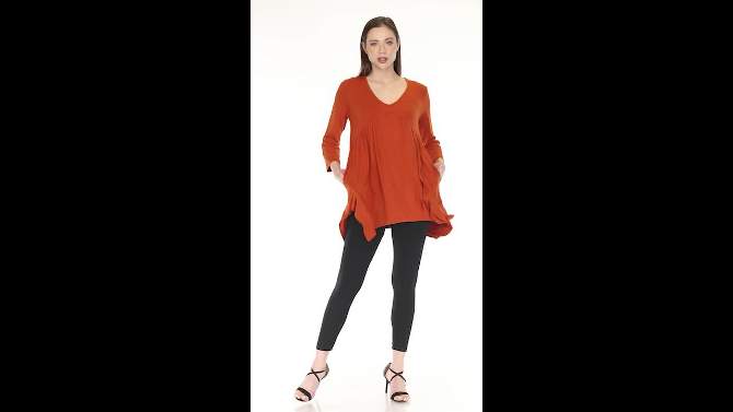 Women's Empire Cut V-Neck Tunic Top, 2 of 7, play video
