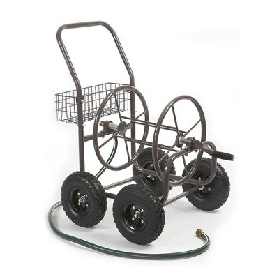 Suncast Professional Portable 200 Foot Powder-coated Steel Hose Reel Cart  With Wheels For Landscaping, Yard, Garden, & Utility Use, Black (2 Pack) :  Target