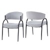 CAVINAS 32.75"H Upholstered Dining Chair Set of 2, Side Chair with Metal Legs and Cushioned Backrest - 2 of 4