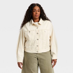 Women's Relaxed Trucker Denim Jacket - Universal Thread™ - 1 of 3
