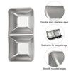 Unique Bargains Stainless Steel Divided Appetizer Sushi Soy Dipping Sauce Dishes 4 Pcs - 4 of 4