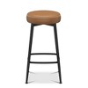 Vipbear Bar Stools Set of 2, 26.3" H Faux Leather Counter Height Bar Stools, Kitchen Counter Stools, Mid-Century Modern Backless Counter Stools - 4 of 4