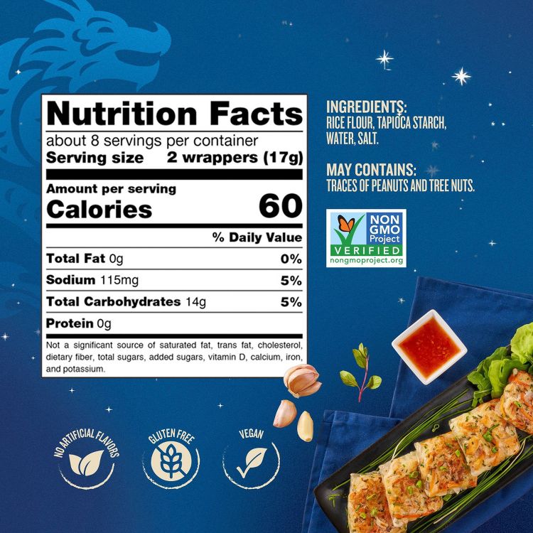 Blue Dragon Vegan Spring Wrappers - 4.7oz/16ct, 2 of 6