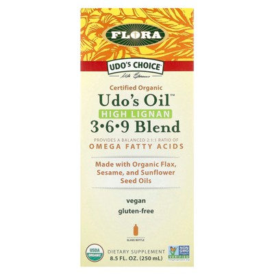 Flora Udo's Choice, Organic Udo's Oil 3-6-9 Blend, High Lignan, 8.5 fl oz (250 ml)