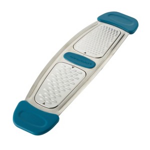 Rachael Ray Stainless Steel Multi-Grater with Silicone Handles, Marine Blue - 1 of 4