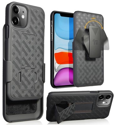 Nakedcellphone Case With Stand And Belt Clip Holster For Iphone Black Target