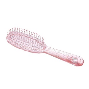 Unique Bargains Women's Bling Travel Wet Hair Brush Pink 1 Pc - 1 of 4
