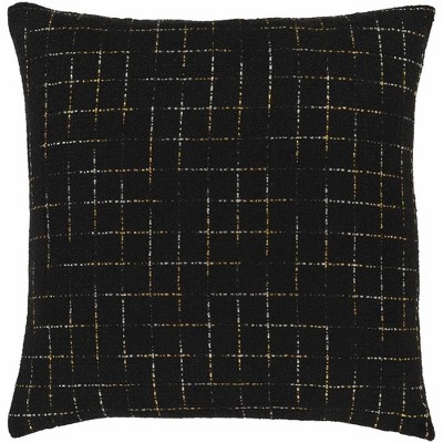 Livabliss Heidi Modern Black Throw Pillow