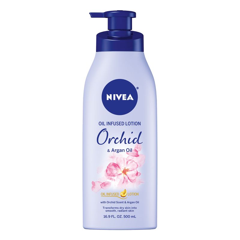 Nivea Oil Infused Body Lotion with Orchid and Argan Oil Floral - 16.9 fl oz, 1 of 8