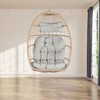 Outdoor Garden Rattan Egg Swing Chair Hanging Chair for Bedroom Living Room Balcony - 3 of 4