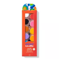 12ct Acrylic Paint Set with Paintbrush - Mondo Llama™