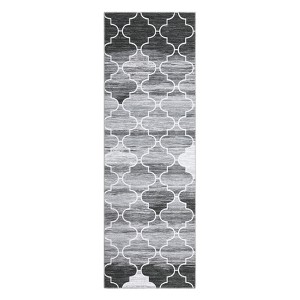 Cozy Chenille Geometric Rug, Foldable & Washable, Kid & Pet Friendly, Durable Edges for Stylish High-Traffic Spaces - 1 of 4