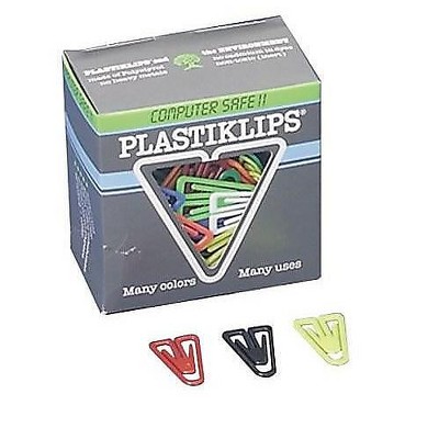 Baumgarten's Plastiklips Paper Clips Large Assorted Colors 364051