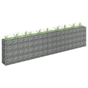 vidaXL Gabion Raised Bed Galvanized Steel 141.7"x11.8"x35.4" - 1 of 4