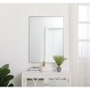 Elegant Lighting Metal frame rectangle mirror 27 inch in silver - 2 of 4