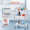 VEVOR Service Cart, 3 Layers Stainless Steel Utility Rolling Cart, Medical Cart with Drawer, Dental Utility Cart with Lockable Wheels - 3 of 4