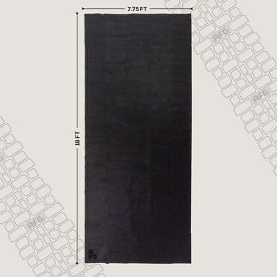 Black Medium Size Garage Carpet Mat with Anti-Slip Backing