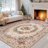 LOVEVOOK Floral Butterfly Rug for Living Room, Modern Indoor Large Area Rug for Bedroom Dining Room Home Decor, Non Slip Rugs Machine Washable - 2 of 4