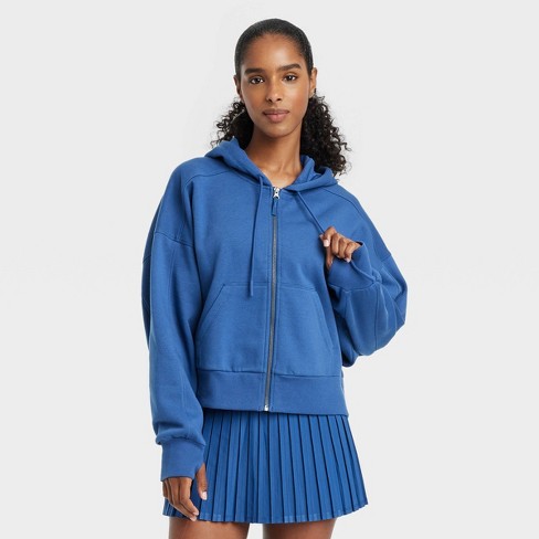 Blue shops hooded top