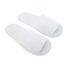 Unique Bargains Waffle Slippers Disposable Slippers White 1 Pair - 2 of 4
