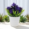 Unique Bargains Artificial Plants Spring Grass with Lotus Flowers Plastic 2.68"x2.68"x6.3" 1 Pc - 2 of 4