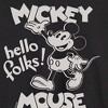 Men's - Disney - Mickey Mouse Hello Folks Long Sleeve Graphic T-Shirt - 2 of 4