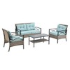 Chic Crate-PE Wicker Patio/Outdoor Furniture – 4-Piece Black Metal Table Set, Weatherproof Durable Design - 4 of 4