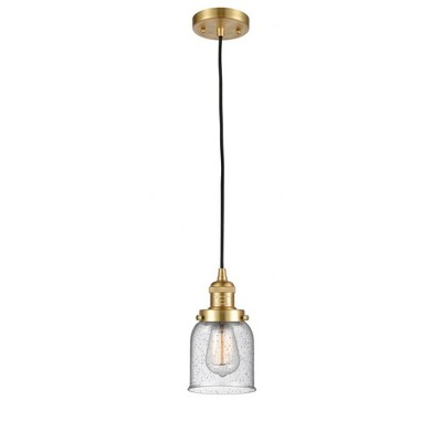 Bell - 1 Light Cord Hung Mini Pendant In Industrial Style-10 Inches Tall and 5 Inches Wide
