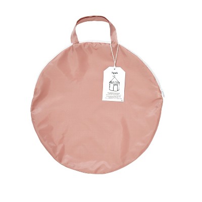 Misty Pink Recycled Fabric Kids Play Tent with Mesh Windows