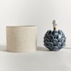 Plum & Post Declan Mini Lamp - Blue Ceramic & Linen Shade - Artichoke - 3 of 4