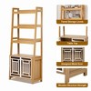 YONWAY Dog Crate Ladder Bookshelf, Pet Friendly Furniture for Small Medium Dogs, Wood Display Shelf for Living Room, Bedroom or Office - 4 of 4