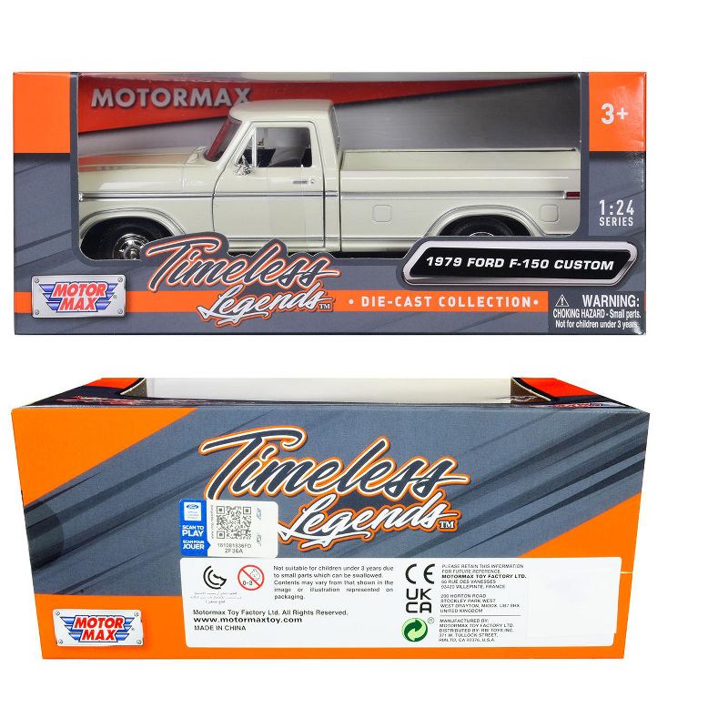 1979 Ford F-150 Pickup Truck White 1/24 Diecast Model Car by Motormax, 3 of 4