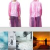 Unique Bargains Disposable Rain Ponchos Waterproof Ponchos Lightweight for Men Women with Hood and Sleeves 5 Pcs - 2 of 4