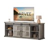 70" TV Stand for 75 Inch TVs, Farmhouse Entertainment Center and Media Furniture with Sliding Barn Doors & Storage Cabinets - 3 of 4