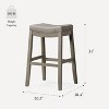 Maven Lane Sophia Backless Bar Stool With Faux Leather 31" - 2 of 4