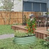 YONWAY Galvanized Raised Garden Bed Kit, Elevated Planter Box with Safety Edging,Easy DIY Stock Tank for Growing Flowers, Herbs & Vegetables, Green - 2 of 4