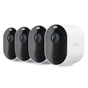 Arlo VMC4450P-100NAR-KIT Pro 4 Spotlight Wireless Camera 4 Pack,  Color Night Vision Direct to WiFi No Hub Needed, White - Certified Refurbished - 1 of 4