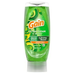 Gain EZ-Squeeze Dishwashing Liquid Dish Soap, Original Scent, 14.7 fl oz - 1 of 4