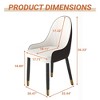 WJSHome Kitchen Chairs Mid-Century Modern Dining Chairs Set of 2, Upholstered Kitchen Chairs with Metal Legs for Dining Room - 2 of 4