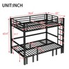 Lycvki Pull-out Metal Bunk Bed with Safety Rails - 4 of 4
