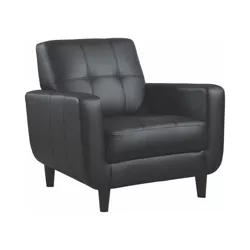 Simple Relax Padded Seat Accent Chair in Black and Cappuccino
