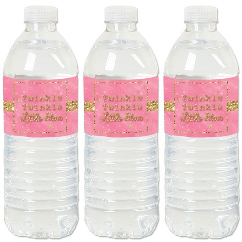 Big Dot Of Happiness Pink Twinkle Twinkle Little Star Baby Shower Or Birthday Party Water Bottle Sticker Labels Set Of 20 Target