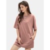 EXLURA Women's Summer Short Sleeve T Shirt Dress Casual Crewneck Resort Wear Tops - 3 of 4