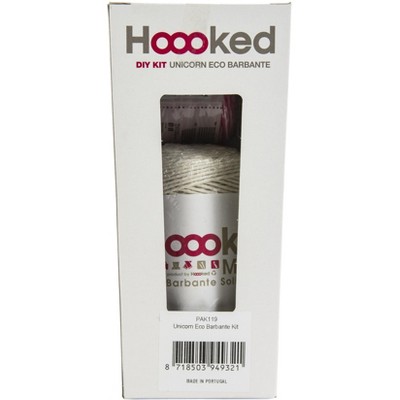 Hoooked Amigurumi DIY Kit W/Eco Barbante Yarn-Unicorn Nora - Off White