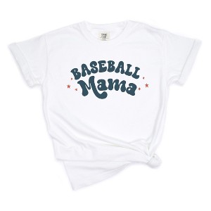 Simply Sage Market Women's Baseball Mama Stars Short Sleeve Garment Dyed Tee - 1 of 2